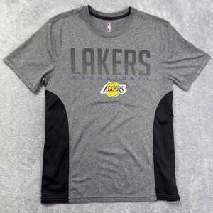 Los Angeles Lakers‎ Shirt Mens M UNK NBA Activewear Gray Short Sleeve Basketball